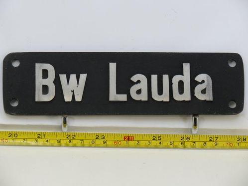 Lokschild BW  Lauda (Spoorwegen 1:1), Verzamelen, Spoorwegen en Tramwegen, Overige typen, Gebruikt, Ophalen of Verzenden