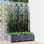 vidaXL Plantenbak met latwerk 80x40x121,5 cm polypropeen, Verzenden, Nieuw, Kunststof, 60 tot 100 cm