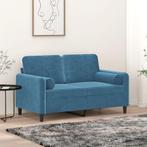 vidaXL Sierkussens 2 st 15x50 cm fluweel blauw, Huis en Inrichting, Woonaccessoires | Kussens, Verzenden, Nieuw, Blauw