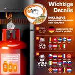 Terrasverwarmer gas - 11 kW - met wieltjes - Zwart - TRESKO, Verzenden, Zo goed als nieuw