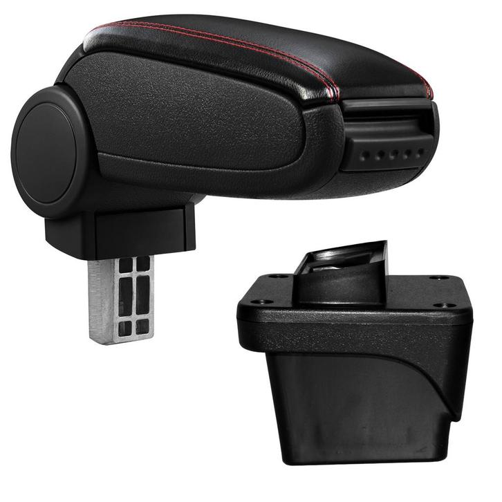 Armsteun Volkswagen Polo VI kunstleer zwart met rood stiksel, Auto diversen, Auto-accessoires, Verzenden