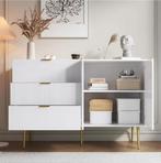 Dressoir met 3 Lades en 2 Deuren – Modern Sideboard Goud, Huis en Inrichting, Verzenden, Nieuw