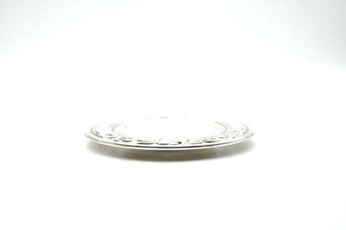 Presenteerblad - .925 zilver - d.12cm vruchten, Antiek en Kunst, Antiek | Goud en Zilver