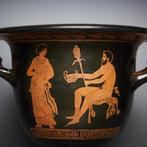 Oud-Grieks Aardewerk Klokvormige krater met een Maenade en