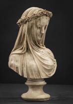 sculptuur, Vergine Velata - 6 kg - 37 cm - Gereconstrueerd