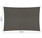 Premium schaduwdoek 4x5m rechthoek waterdoorlatend Cool...., Tuin en Terras, Nieuw