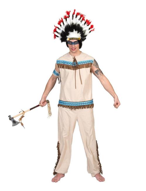 Indianen Kostuum Man Nodin, Kleding | Heren, Carnavalskleding en Feestkleding, Nieuw, Ophalen of Verzenden