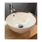 Waskom Casajoy Rond 38x15cm Keramiek Wit, Doe-het-zelf en Verbouw, Sanitair, Ophalen of Verzenden, Nieuw, Overige typen
