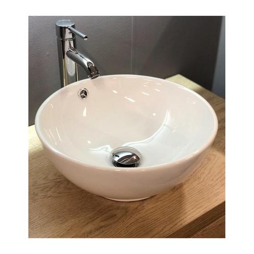 Waskom Casajoy Rond 38x15cm Keramiek Wit, Doe-het-zelf en Verbouw, Sanitair, Overige typen, Nieuw, Ophalen of Verzenden
