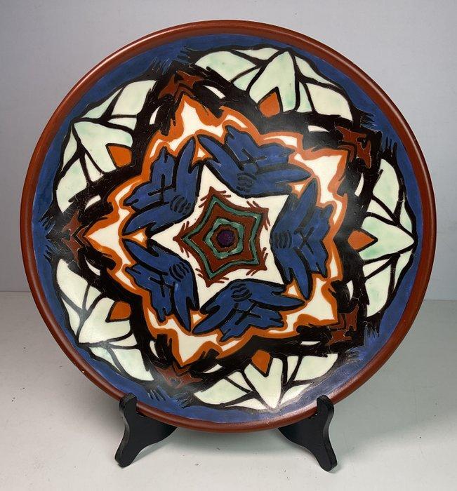 ESKAF - Wandbord - Sonja 8 Polychroom wandbord - Aardewerk, Antiek en Kunst, Antiek | Glas en Kristal