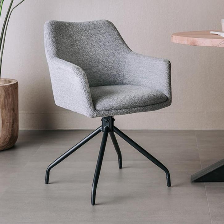 *WOONWINKEL* Tower Living Ortana Moderne Stoel Steel, Huis en Inrichting, Stoelen, Grijs, Nieuw, Verzenden