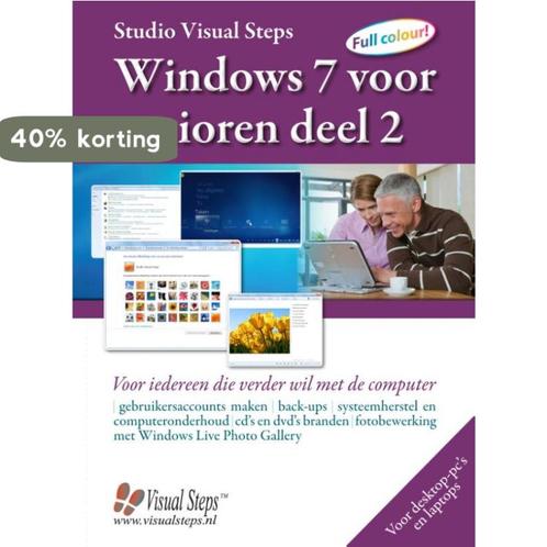 Windows 7 voor senioren 2 9789059052765 Studio Visual Steps, Boeken, Informatica en Computer, Zo goed als nieuw, Verzenden