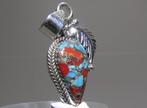 Coral Turquoise Matrix Hanger - Hoogte: 43 mm - Breedte: 20, Verzamelen, Mineralen en Fossielen