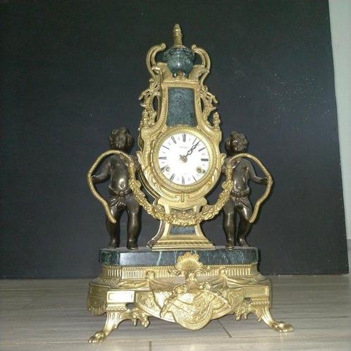Tafelklok - Franz Hermle - Vintage - Verguld brons -, Antiek en Kunst, Antiek | Klokken