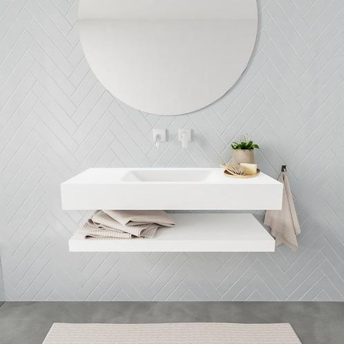 Badkamermeubel BWS Ibiza 100 cm met Planchet Solid Surface, Doe-het-zelf en Verbouw, Sanitair, Bad, Nieuw, Ophalen of Verzenden