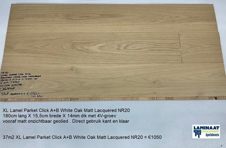 GOEDKOOP LAMEL PARKET VLOEREN 45 X KLEUR v.a €21,95p/m2, Huis en Inrichting, Stoffering | Vloerbedekking, Wit, Crème, Beige, Bruin