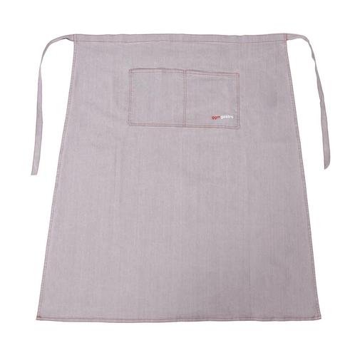 GGM Gastro | (2 stuks) Bistro schort - Lang - Denim Look |, Huis en Inrichting, Keuken | Textiel, Grijs, Nieuw, Schort, Verzenden
