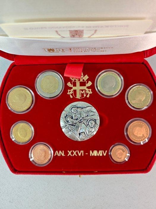 Vaticaan. Proof Set 2004 (incl. medaglia in argento) (Zonder, Postzegels en Munten, Munten | Europa | Euromunten