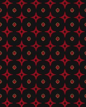 Emir Jacquard Polyester Rood, Hobby en Vrije tijd, Stoffen en Lappen, Rood, Nieuw