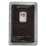 1 gram - Platina .999 - 1g Valcambi Suisse Platinum Bar (In, Postzegels en Munten, Edelmetalen en Baren