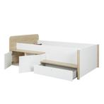 MATIS - Kajuitbed - tienerbed - 90x200cm - hout - eiken wit, Antiek en Kunst, Ophalen of Verzenden