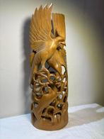 sculptuur, Gedetailleerde houten sculptuur van vogels in, Antiek en Kunst, Curiosa en Brocante