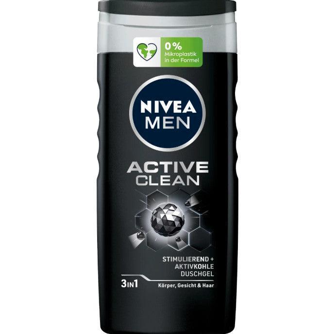 Nivea Men Douchegel Active Clean 250 ml, Sieraden, Tassen en Uiterlijk, Uiterlijk | Lichaamsverzorging, Nieuw, Verzenden