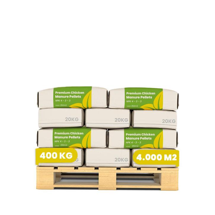 Kippenmestkorrels (20x = 400 kg – voor 4000 m2), Tuin en Terras, Aarde en Mest, Mest, Verzenden