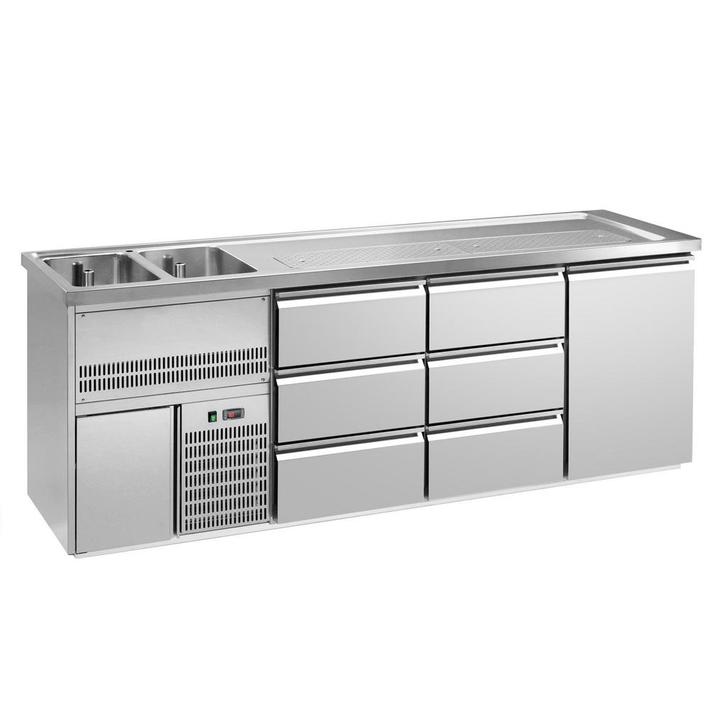 GGM Gastro | Biertoog Premium PLUS - 2500x700mm - 1 deur & 6, Zakelijke goederen, Horeca | Meubilair en Inrichting, Nieuw in verpakking
