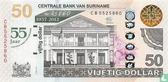 Suriname 50 Dollar  - 2012, Postzegels en Munten, Bankbiljetten | Amerika, Los biljet, Verzenden