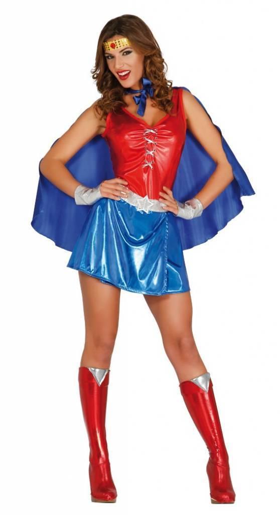 Super Woman Kostuum Dames, Kleding | Dames, Carnavalskleding en Feestkleding, Nieuw, Verzenden