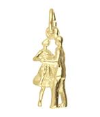 Gouden Danspaar ketting hanger, Verzenden, Nieuw