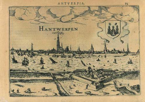 Zicht op Antwerp, Antiek en Kunst, Kunst | Etsen en Gravures