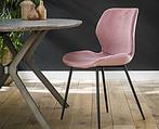 Eetkamerstoel Justin Velvet - Roze | Meubelplaats, Huis en Inrichting, Stoelen, Ophalen of Verzenden, Nieuw