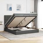 vidaXL Ottoman bed met matras en LEDs 160x200cm stof, Huis en Inrichting, Verzenden, 200 cm, 160 cm, Nieuw
