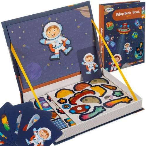 Kruzzel Magnetische Puzzel - Ruimte - 50 Magneten & 6 Kaa..., Kinderen en Baby's, Speelgoed | Overig, Nieuw, Ophalen of Verzenden