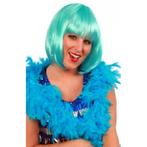 Turquoise blauwe verkleed veren boa 180 cm - Boa's, Ophalen of Verzenden, Nieuw