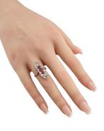 Ring - 14 karaat Roségoud, Antieke 14K roségouden ring met, Sieraden, Tassen en Uiterlijk, Ringen, Nieuw