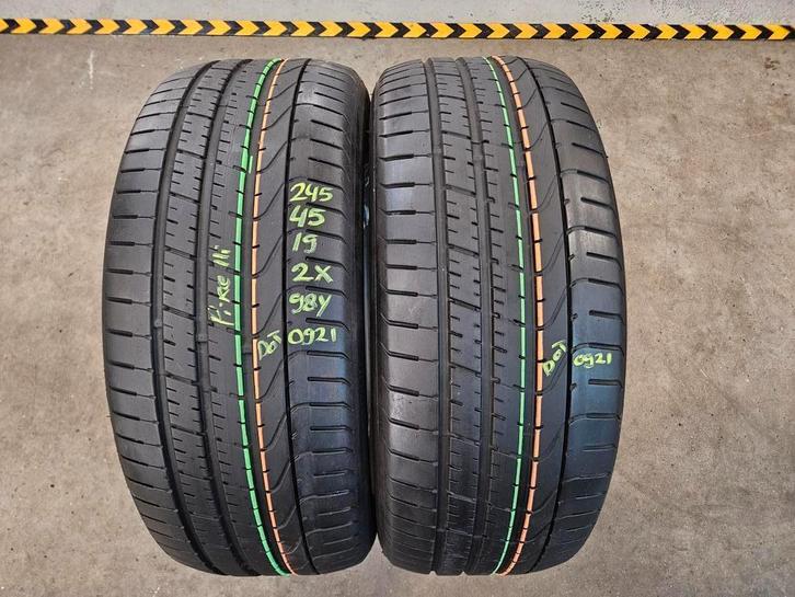 245/45/19 98Y PIRELLI ZOMERBANDEN 6,3MM PROFIEL 2X, Auto-onderdelen, Banden en Velgen, 19 inch, Erkend duurzaam, Zomerbanden, 245 mm