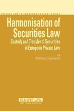 Harmonisation of Securities Law, Ophalen of Verzenden, Nieuw