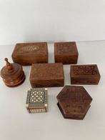 Doos (7) - Hout - houtsnij doosjes, Antiek en Kunst, Antiek | Speelgoed