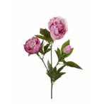 Kunstbloem pioenrozen tak 70 cm roze - Kunst rozen, Huis en Inrichting, Kamerplanten, Ophalen of Verzenden