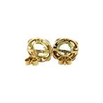 Gouden vintage oorstekers met spinel 14 krt, Ophalen of Verzenden, Nieuw