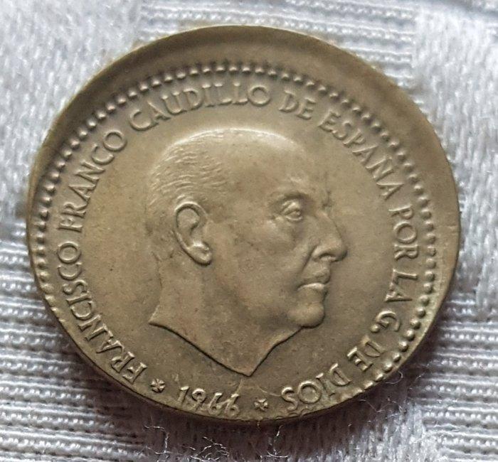 Spanje. Francisco Franco. 1 Peseta 1966 67* Error acuñacion, Postzegels en Munten, Munten | Europa | Niet-Euromunten