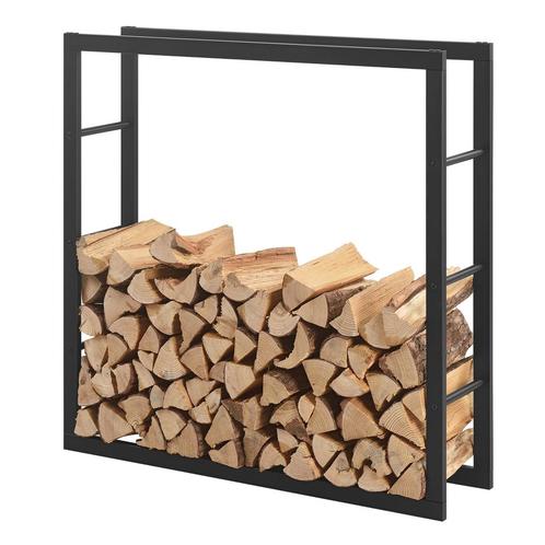 Stalen brandhoutrek houtopslag zwart voor ca. 0,25 m³ hout, Tuin en Terras, Haardhout, Verzenden