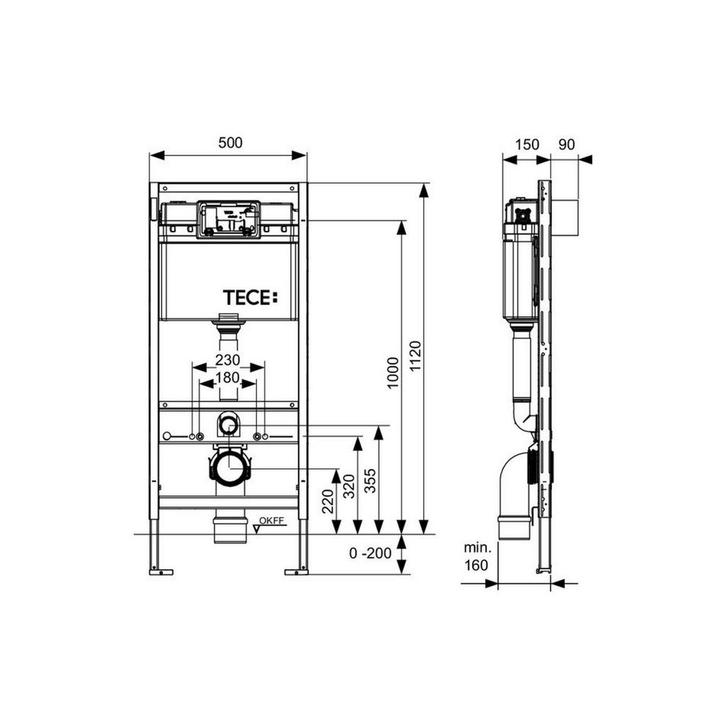 TECE Profile Inbouwreservoir Toiletset Geberit ONE Rimless, Doe-het-zelf en Verbouw, Sanitair, Ophalen of Verzenden