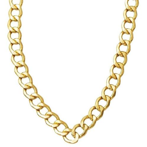 Handmade - Ketting - 14 karaat Geel goud - Cuban Link, Sieraden, Tassen en Uiterlijk, Antieke sieraden