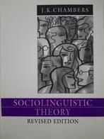9781405152464 Sociolinguistic Theory | Tweedehands, Verzenden, Zo goed als nieuw, J. K. Chambers