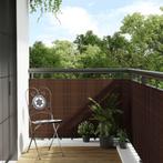 vidaXL Balkonscherm 400x90 cm poly rattan bruin en zwart, Verzenden, Nieuw, Kunststof, Minder dan 1 meter