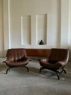 Fauteuil (2) - Bambus, Leder, Antiek en Kunst